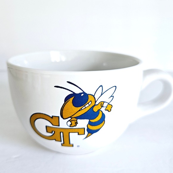 Georgia Tech GT Yellow Jackets NCAA Coffee Soup Mug‎ - M364.2 - Picture 1 of 7